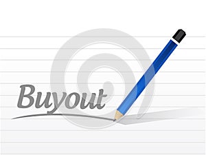 buyout sign message illustration design photo