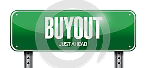 buyout street sign illustration design