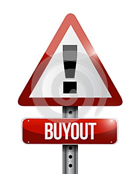 buyout warning sign illustration design photo