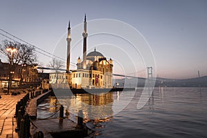 Buyuk Mecidiye Mosque in Ortakoy District, Istanbul, Turkey photo