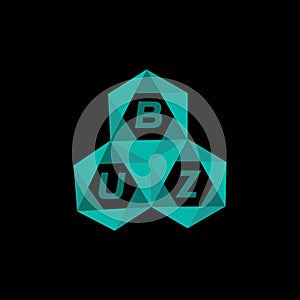 BUZ creative minimalist letter logo. BUZ unique vector initials alphabet letter logo design