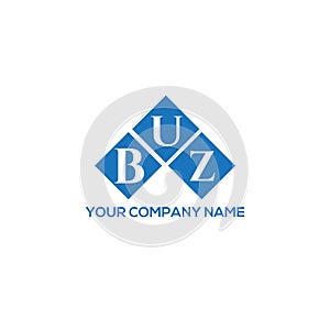 BUZ letter logo design on white background. BUZ creative initials letter logo concept. BUZ letter design
