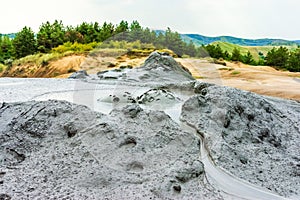 Buzau, Paclele mari, Romania: Landscape with muddy volcano