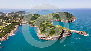 Buzios peninsula aerial view