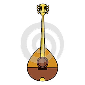 Buzuky instrument isolated icon