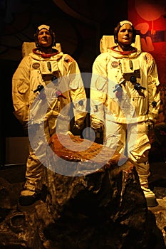 Buzz Aldrin and Neil Armstrong Wax Figures