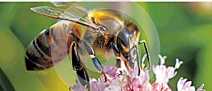 The Buzz of Pollination: A Bee's Dance with Wildflowers