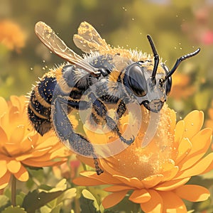 Buzzing Bee: A Pollinator\'s Journey