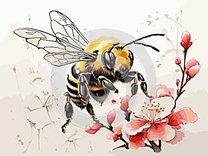 Buzzing Zen: SumiE Bee Meditation