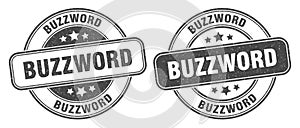 Buzzword stamp. buzzword label. round grunge sign