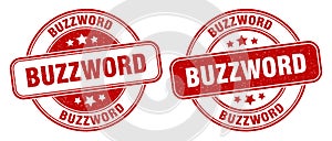 Buzzword stamp. buzzword label. round grunge sign