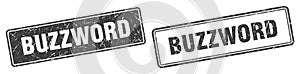 Buzzword stamp set. buzzword square grunge sign