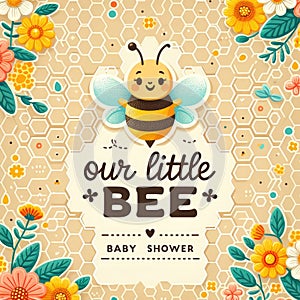 Buzzy Bee Baby Shower Invitation