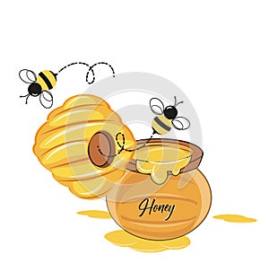 Buzzy Bee vector illustration on a white background