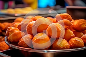BuÃ±uelos de Viento - Light and fluffy fried dough balls, often filled with cream or custard