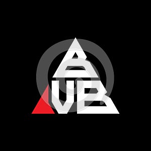 BVB triangle letter logo design with triangle shape. BVB triangle logo design monogram. BVB triangle vector logo template with red
