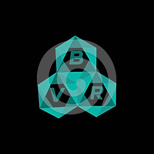 BVR creative minimalist letter logo. BVR unique vector initials alphabet letter logo design