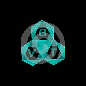 BVT creative minimalist letter logo. BVT unique vector initials alphabet letter logo design