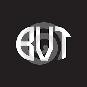 BVT letter logo design on black background. BVT