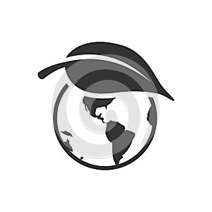 BW icon - Globe leaf