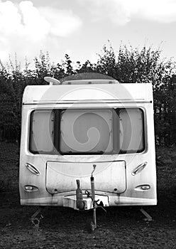 BW Rundown dirty old caravan