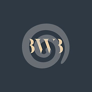 BWB abstract letter logo