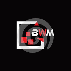 BWM creative minimalist letter logo. BWM unique vector initials alphabet letter logo