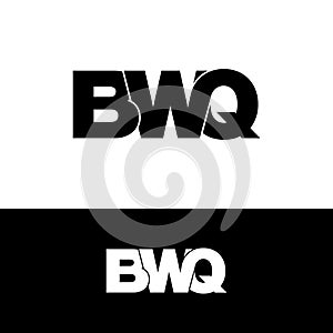 BWQ letter monogram logo design vector