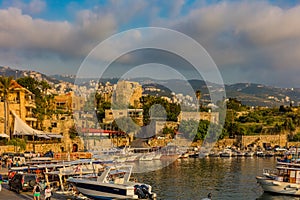 Byblos Jbeil Ancient old harbour port Lebanon