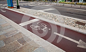 Bycicle path in Milan