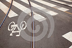 Bycicle path in Milan