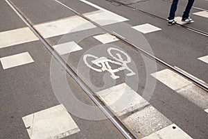 Bycicle path in Milan