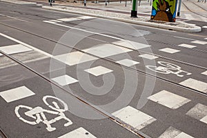 Bycicle path in Milan