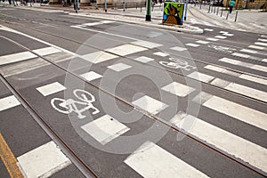 Bycicle path in Milan