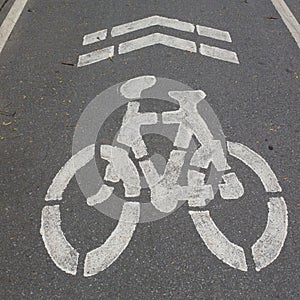 Bycicle road sign.