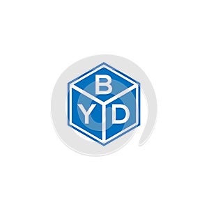 BYD letter logo design on black background. BYD creative initials letter logo concept. BYD letter design