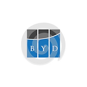 BYD letter logo design on BLACK background. BYD creative initials letter logo concept. BYD letter design.BYD letter logo design on