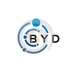 BYD letter logo design on white background. BYD creative initials letter logo concept. BYD letter design