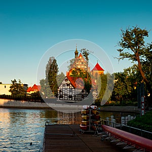 Bydgoszcz St. Martin and St. Nicholas Cathedral and Mill Island