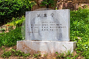 Monument of the korean Byeongsan Seowon Confucian Academy. Andong, South Korea, Asia