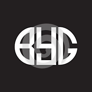 BYG letter logo design on black background. BYG