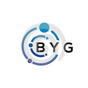 BYG letter logo design on white background. BYG creative initials letter logo concept. BYG letter design