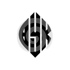 BYK circle letter logo design with circle and ellipse shape. BYK ellipse letters with typographic style. The three initials form a