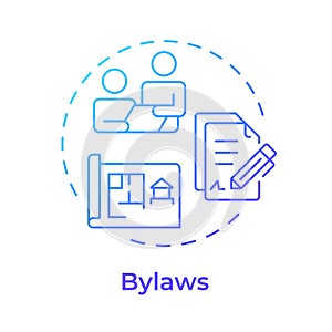 Bylaws blue gradient concept icon photo