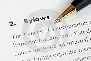 The bylaws of a corporation photo