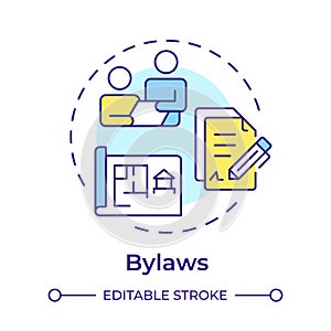 Bylaws multi color concept icon photo