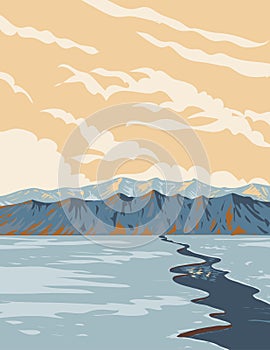 Bylot Island within Sirmilik National Park in Qikiqtaaluk Nunavut Canada WPA Poster Art