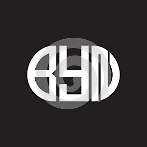 BYN letter logo design on black background. BYN photo