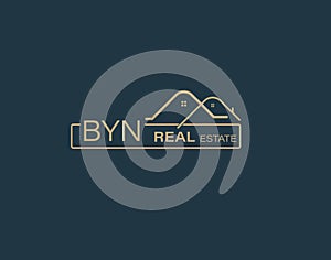 BYN Real Estate and Consultants Logo Design Vectors images. Luxury Real Estate Logo Design photo
