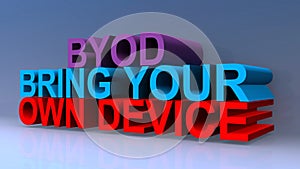 Byod bring your own device on blue